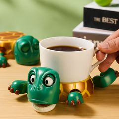 Turtle Cup Holder / Funny Turtle Cup Stand / Funny Gadget / Weird Toy / Novelty Desk Toy